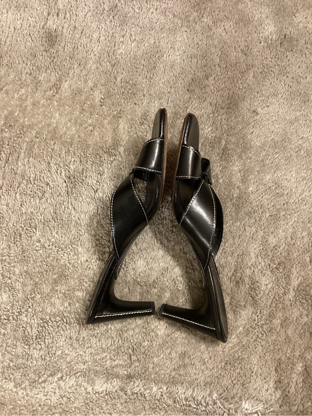 Cole Haan Black Leather Knot Slide Mules - Picture 3 of 4